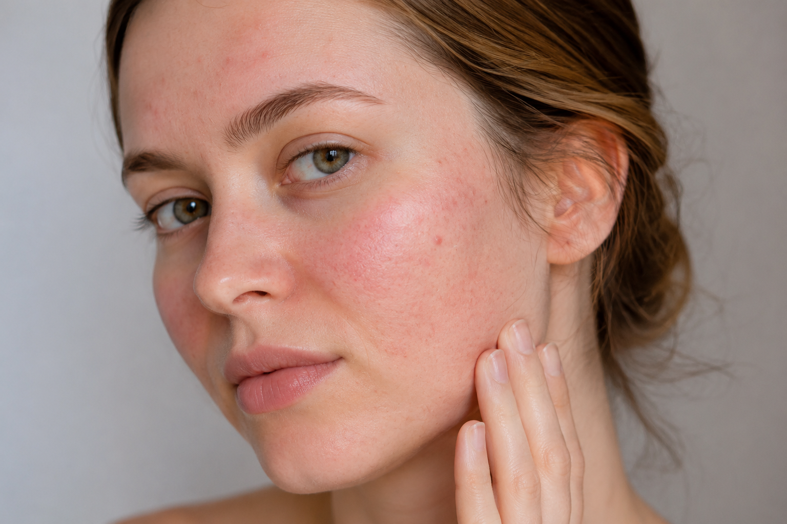 Photo-femme-Savon-visage-Peau-sensible-Après